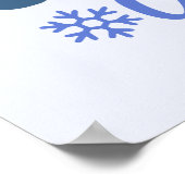 Poster Vibes d'hiver confortables - Typographie du flocon (Coin)