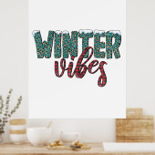 Poster Vibes d'hiver de Noël (Cuisine)