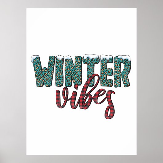 Poster Vibes d'hiver de Noël (Devant)