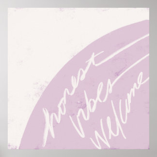 Poster Vibes d'honneur Bienvenue - Lavender