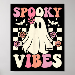 Poster Vibes éffrayantes Halloween Ghost Costume Rétro Su