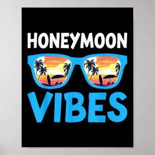 Poster Vibes lune de miel - Lune de miel Mariage de vacan