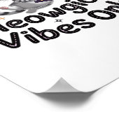 Poster Vibes Méowgiques Uniquement, Chat Kawaii Witch Flo (Coin)