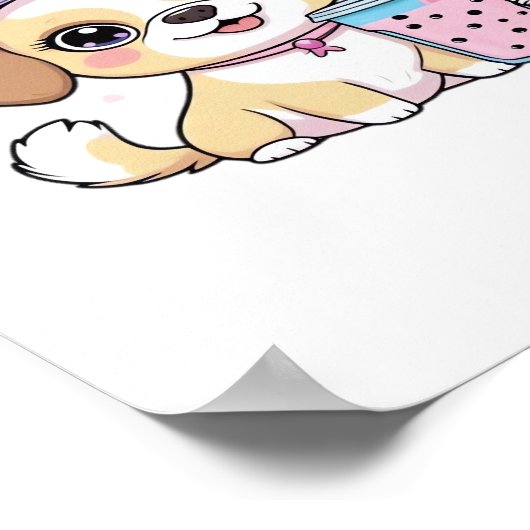 Poster Vibes Paw-Stive Seulement Chien mignon Avec Bubble (Coin)