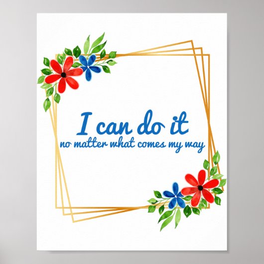 Poster vibes positives affirmations pour le travail (Devant)