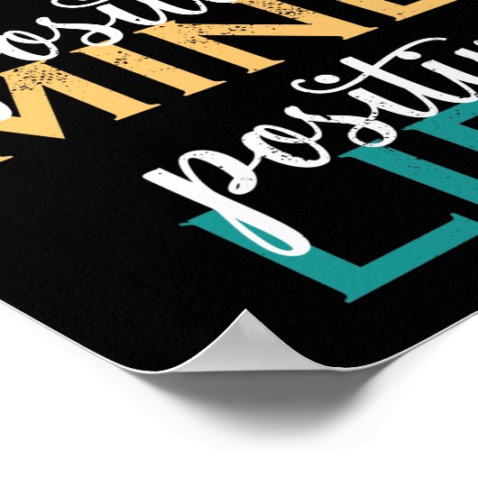 Poster Vibes positives Esprit positif Vie positive (Coin)