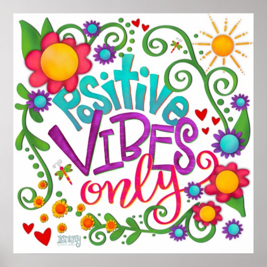 Poster Vibes positives mignonnes Whimsical uniquement Ins (Devant)