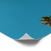 Poster Vibes positives Minimalisme de la lune de palmiers (Coin)