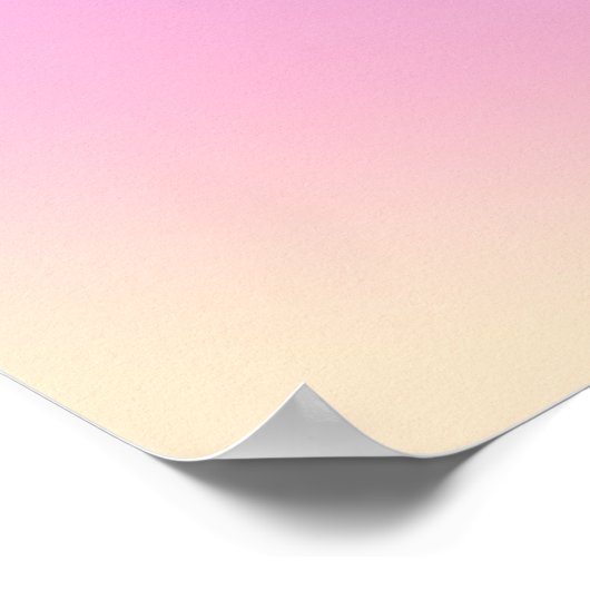 Poster Vibes Positives Seulement Pastel Pink Gradient (Coin)