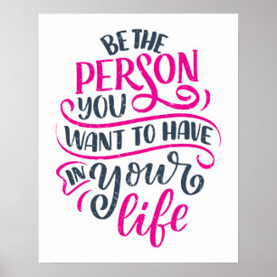 Poster Vibes positives - Soyez la personne que vous voule