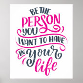 Poster Vibes positives - Soyez la personne que vous voule (Devant)