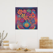 Poster Vibes Rétro Bloom (Cuisine)