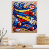 Poster Vibes scolaires (Cuisine)