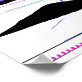 Poster Vibes vectorielles vibrantes des années 80 Abstrai (Coin)