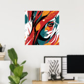 Poster Vibes vibrantes (Bureau à domicile)