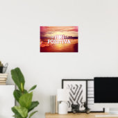 Poster Vibra Positiva - message positif en espagnol (Bureau à domicile)
