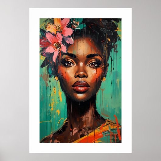 Poster Vibrant Abstract Art Print  (Devant)