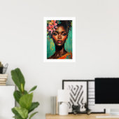 Poster Vibrant Abstract Art Print  (Bureau à domicile)