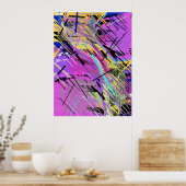 Poster Vibrant Abstrait 80s (Cuisine)