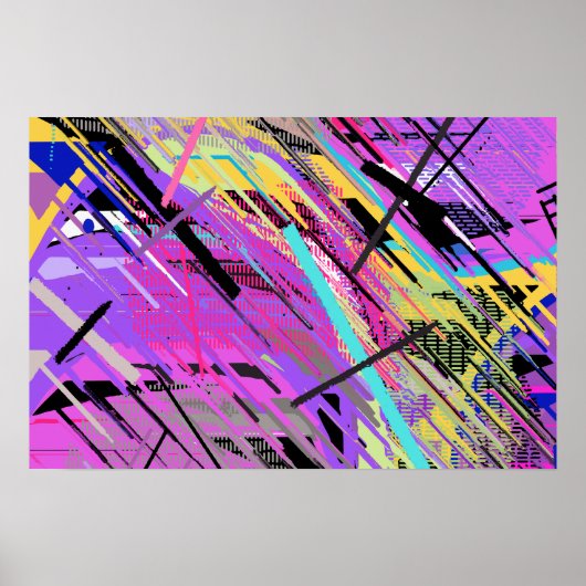 Poster Vibrant Abstrait 80s (Devant)