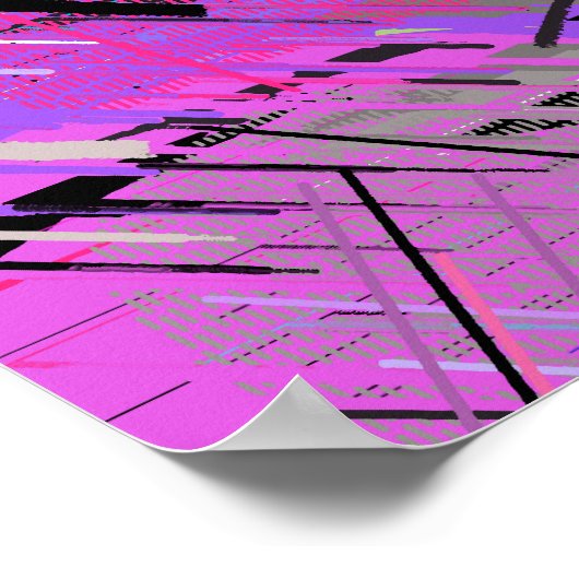 Poster Vibrant Abstrait 80s (Coin)