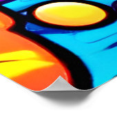 Poster Vibrant Abstrait Candyland (Coin)