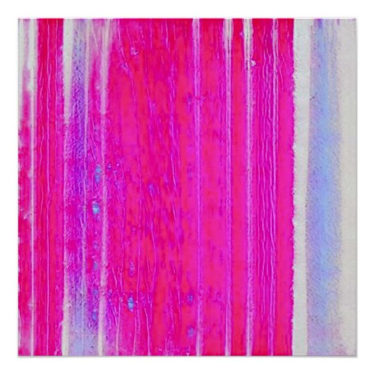Poster Vibrant Abstrait rose et violet rayures Art (Devant)