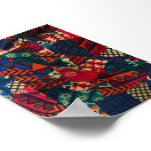 Poster Vibrant African Geometric Tribal Abstract Pattern (Coin)