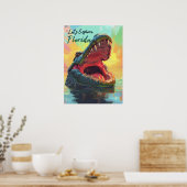 Poster Vibrant Alligator Aventure en Floride (Cuisine)