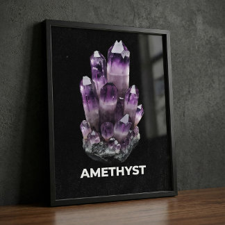 Poster Vibrant Amethyst Crystal