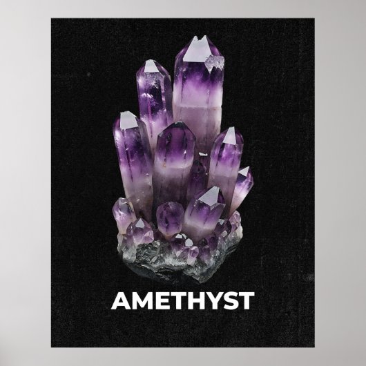 Poster Vibrant Amethyst Crystal (Devant)