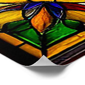 Poster Vibrant Arbre Rouge Vibré verre Art (Coin)