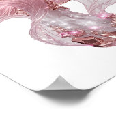 Poster Vibrant Argent CHAMPIGNON ROSE ÉCLAIRANT (Coin)