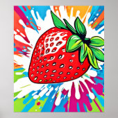 Poster Vibrant Artwork de fraises (Devant)
