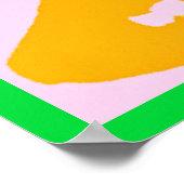 Poster Vibrant baisé par les couleurs Motif (Coin)