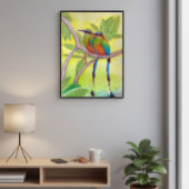 Poster Vibrant Birds Decor for Hallway, Office or Lounge