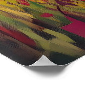 Poster Vibrant Colorée Lion mosaïque (Coin)