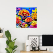Poster Vibrant Coral Reef Sea Wonder Art (Bureau à domicile)