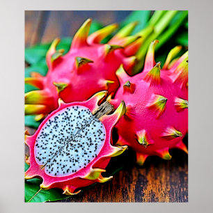 Poster Vibrant Dragon Fruit Beauté Design