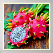 Poster Vibrant Dragon Fruit Beauté Design (Devant)