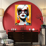 Poster Vibrant Female Pop Art<br><div class="desc">Whimsy Wall Art Co. Présente : La collection "Pop Femme" Bienvenue dans un monde où les pop couleurs et les styles éblouissent ! Voici la collection "Pop Femme", une série vibrante d'estampes portraitistes de portraits pop art qui sont un festin visuel de mode, de féminité et d'expression sans peur. Chaque...</div>