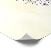 Poster Vibrant Floral Artisan Aquarelle Doodle Art (Coin)