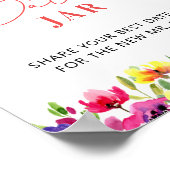 Poster Vibrant Floral Date Jar jeu nuptiale (Coin)