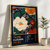 Poster Vibrant Floral Yayoi Kusama Retro Exhibition