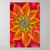 Poster Vibrant Fractal Spiral (Devant)