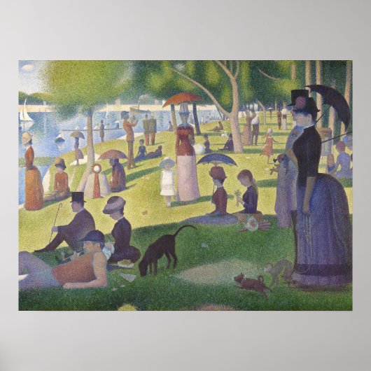 Poster Vibrant Georges Seurat Dimanche Après-Midi Plein B (Devant)