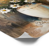 Poster Vibrant Gouache Daisy Meadow Art (Coin)