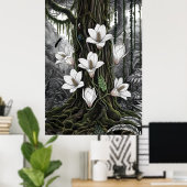 Poster Vibrant Lys Chromatique - Botanique d'Art Fin (Bureau à domicile)