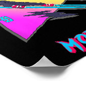 Poster Vibrant Maroc Ski Ski Ski Aventure Graphique (Coin)