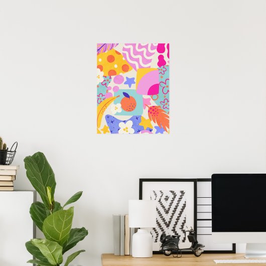 Poster Vibrant Maxi Patchwork (Bureau à domicile)